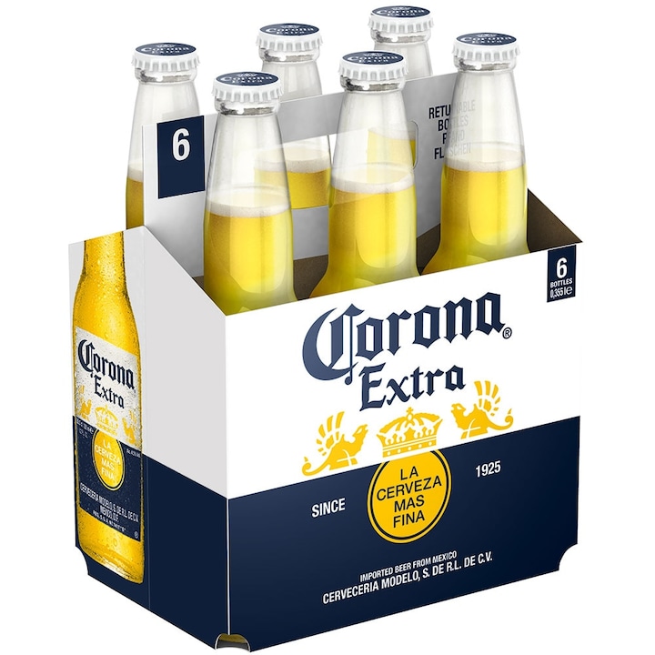 Bere Blonda Corona Extra, Sticla 6 x 0.355l
