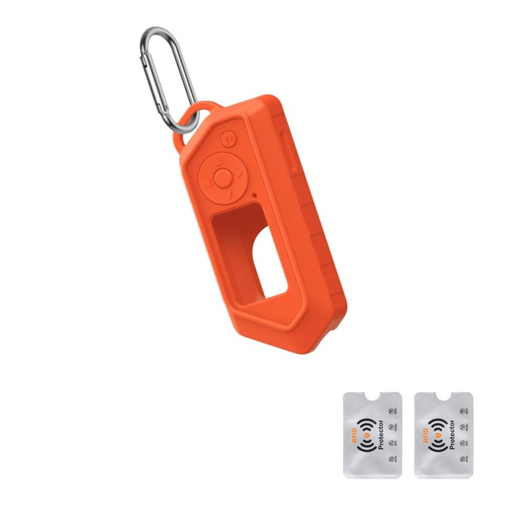 Silicon Flipper Zero Orange tok, Ütésálló, Öv- vagy hátizsák rögzítés 2 RFID védelem, UnderShop