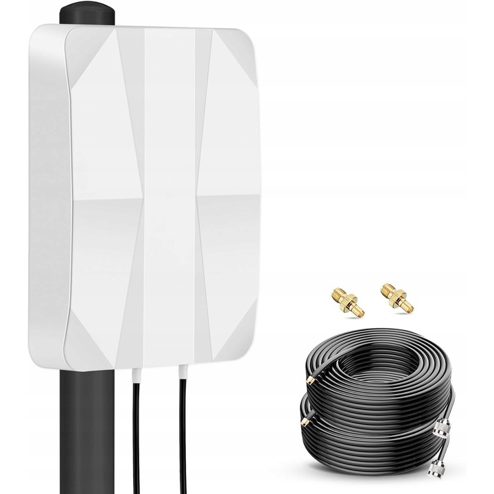 Антена Nelawya, 4G LTE 5G, MIMO, 700-3800 MHz, 12 dBi, 10 m кабел
