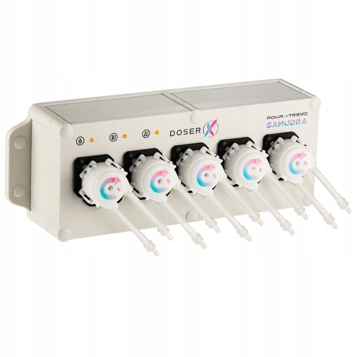 Pompa de dozare cu 5 canale, Aqua Trend, Plastic, Alb
