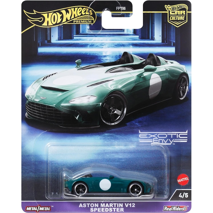 ΠΠ΅ΡΠ°Π»Π½Π° ΠΊΠΎΠ»Π° Hot Wheels Premium, Exotic Envy, Car Culture, HKC78, Aston Martin V12 Speedster, 1:64, Π·Π΅Π»Π΅Π½