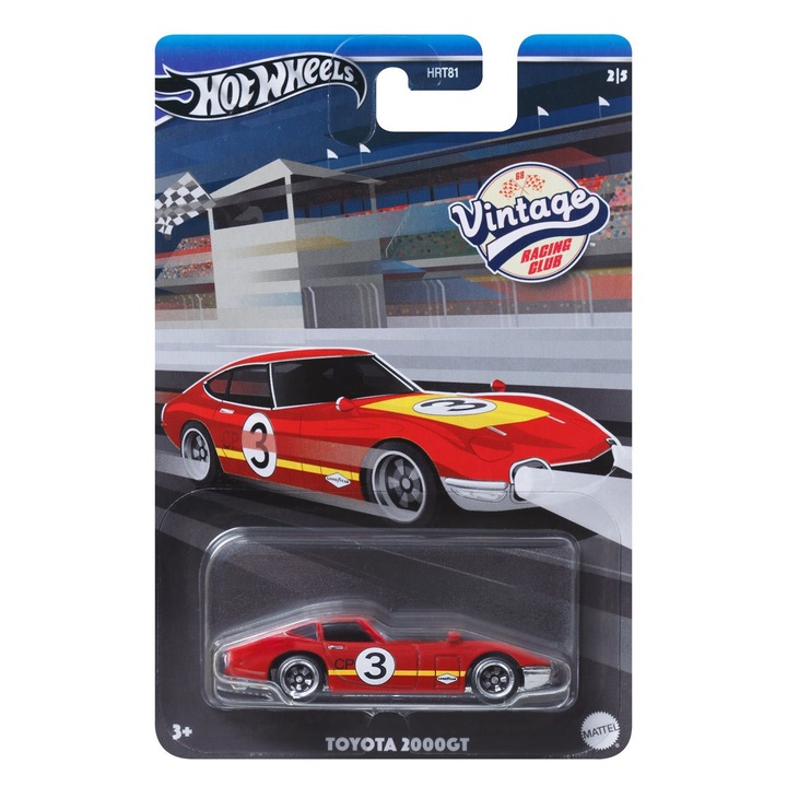Masinuta metalica Hot Wheels, Toyota 2000GT, Vintage Racing Club Mix B, 1:64, Rosu