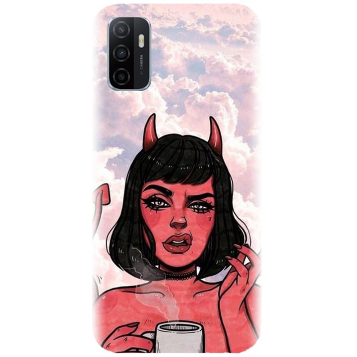 Szilikon tok kompatibilis az Oppo A32 4g / A33 4g / A53 4g / A53s 4g - Trippy Evil Mode modellel