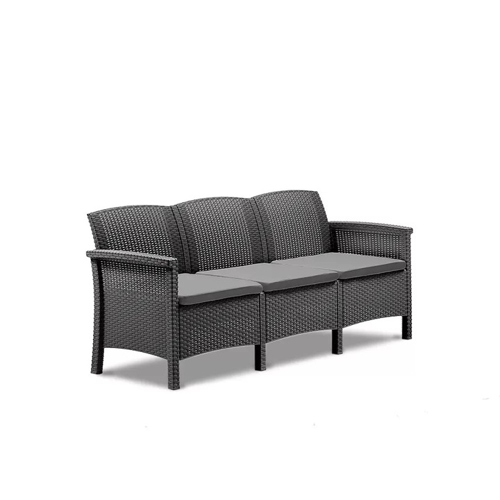 Leziter Venus 3 üléses műanyag kerti kanapé 172 x 76 x 64, 5 cm, grafit