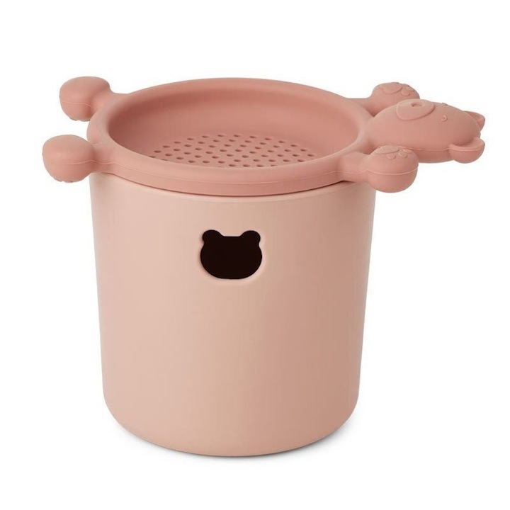 Cutiuta de plaja Liewood Bastian, silicon, rosz, 12x12cm, 18x12cm, 2 ani