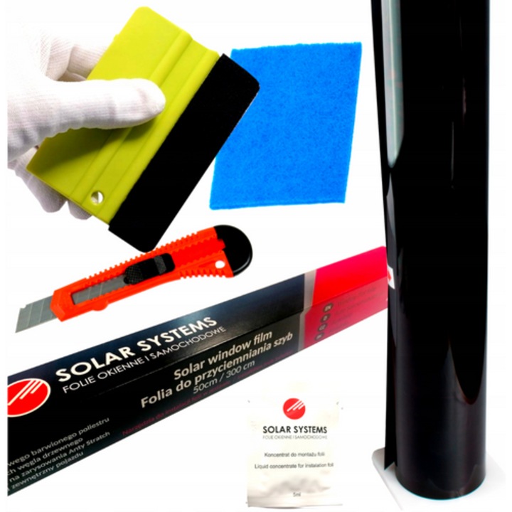 Folie de nuantare a geamurilor auto termocontractabila 75cmx3m, Negru 65%, Solar Systems