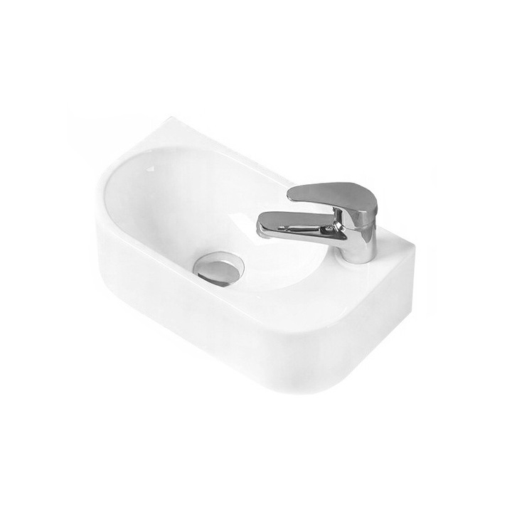 Mexen Viera baloldali munkalapi mosdó 40 x 21 cm, Fehér - 21274000L