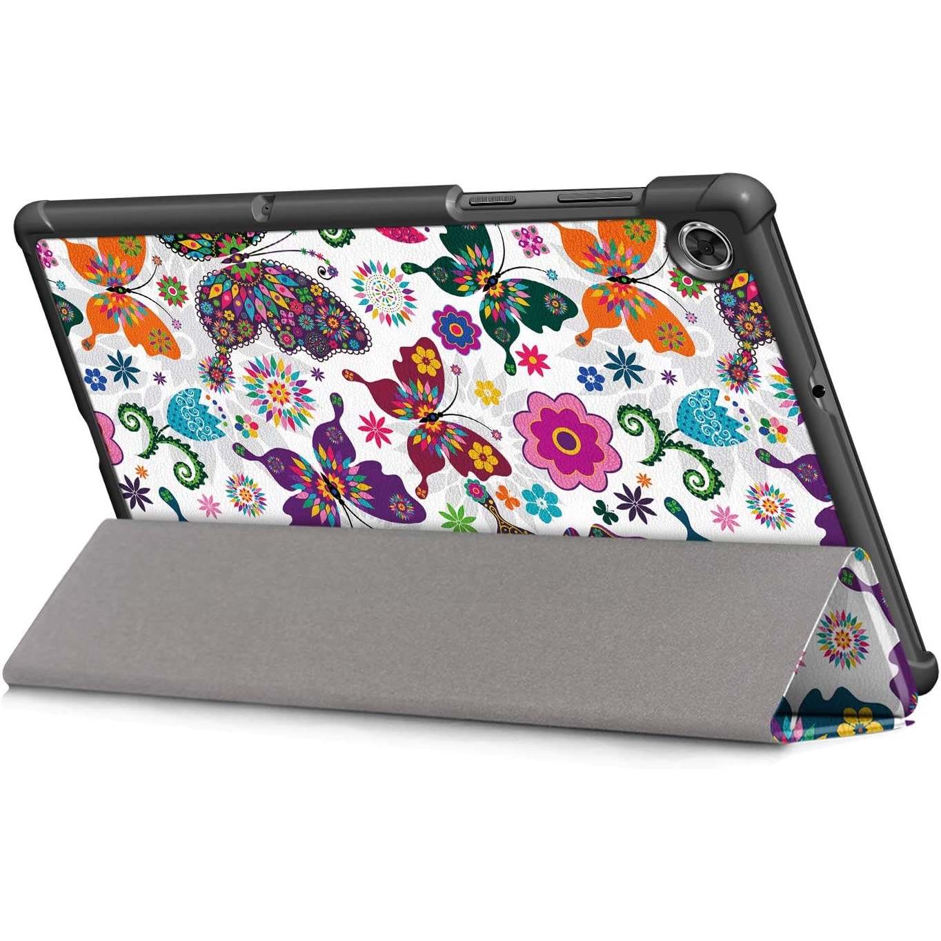 Husa Slim Sigloo, Smart Cover, Trifold, pentru tableta Samsung Galaxy Tab A8 10.5 inch (2022/2021) SM-X200 / X205 / X207, model Butterfly