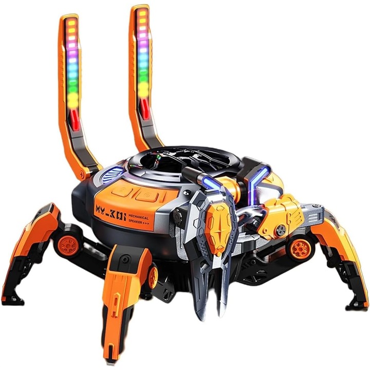 Hordozható hangszóró, RGB lámpákkal, Latauar, Bluetooth 5.0, 10 W sztereó, erős basszus, kettős párosítás, 2500 mah irodai, parti, beltéri, kültéri használatra