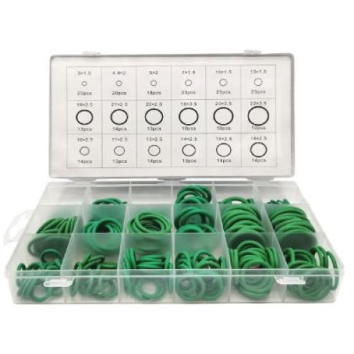 Set oringuri verzi 279 bucati 18 modele eMAG.ro
