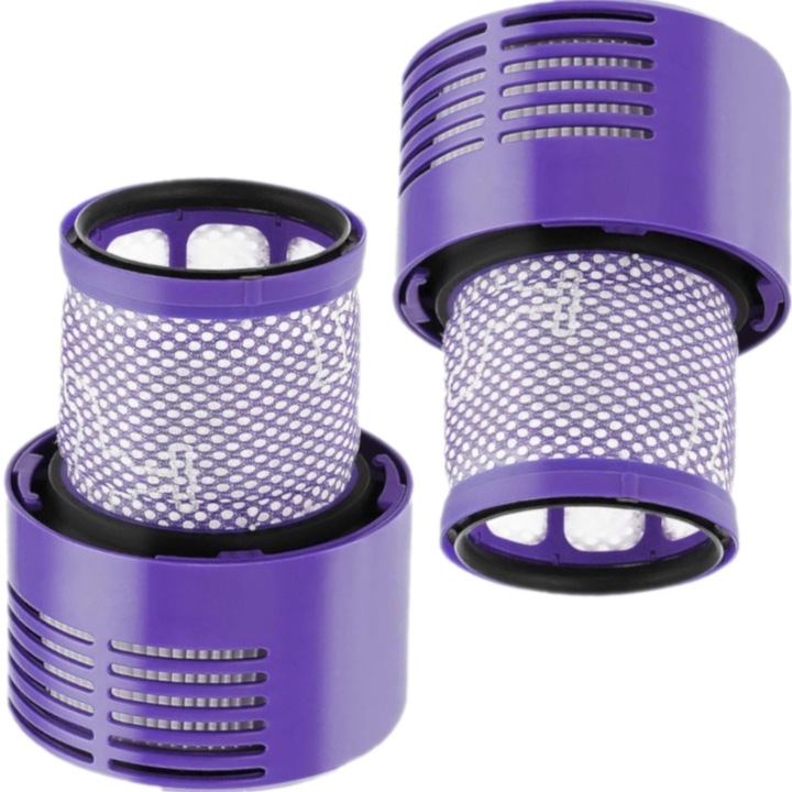 Set 2 Filtre lavabile, Reptila, compatibil cu aspiratorul Dyson V10 / V10 Absolute / V10 Animal / V10 Motorhead / V10 Total Clean +, Mov