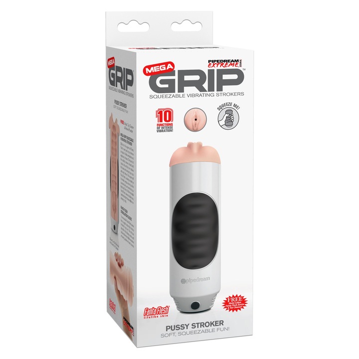 Vagina maszturbátor Pipedream Mega Grip Vibrations