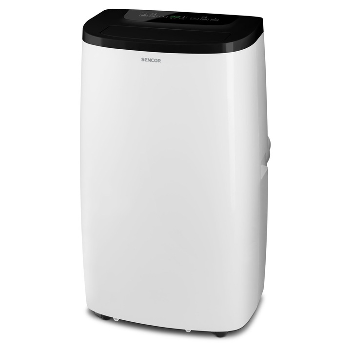 Sencor SAC MT1238CH Mobil klíma, 12 000 BTU/h, Wi-Fi, 4 működési mód (hűtés, fűtés, páramentesítés, ventilátor), fehér