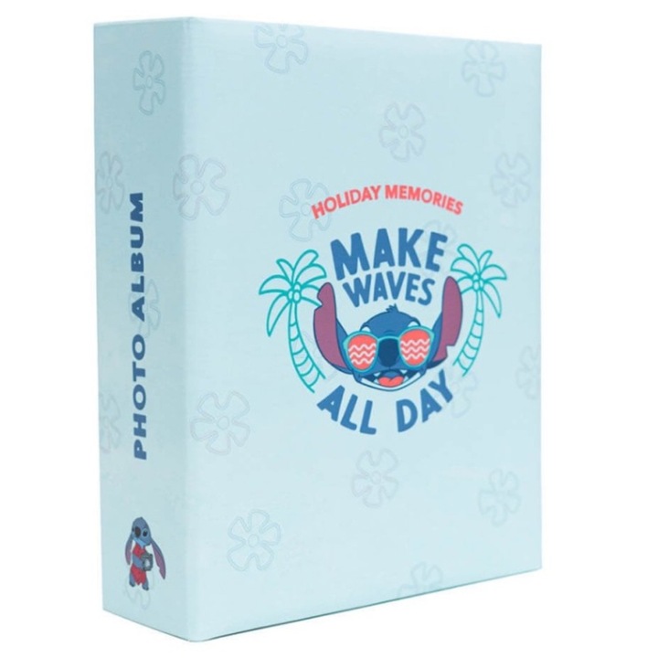 Album foto Disney Stitch, pentru 100 de fotografii, coperta din carton, dimensiune poze 10x15cm, multicolor