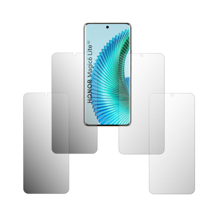 Set 4X Folie Protectie Ecran Folie24, pentru Honor Magic6 Lite, 2X Ultra-Clear + 2X Mate, Acoperire Full-Display si Case-Friendly, Adezive, Flexibile cu Auto Regenerare