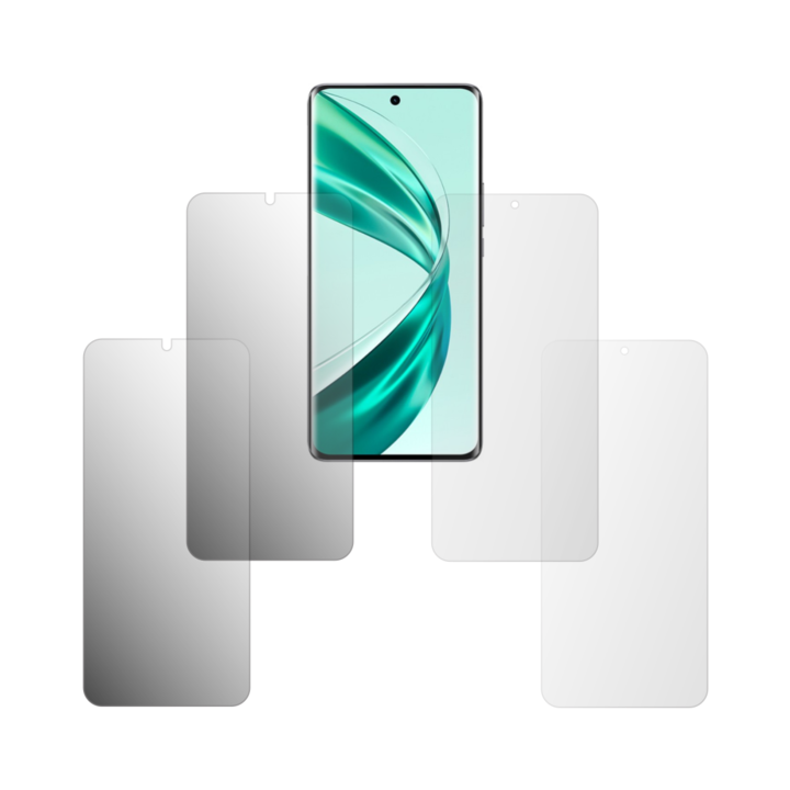 Комплект от 4 протектора Folie24 за екран, за Honor X50 Pro, 2X Ultra-Clear + 2X Matte, пълно покритие на дисплея и удобни за калъфи, Залепващи, Гъвкави със саморегенериране
