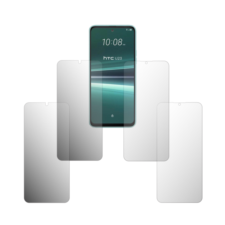Комплект от 4 протектора за екран Folie24, за HTC U23, 2X Ultra-Clear + 2X Matte, пълно покритие на дисплея и удобни за калъфи, залепващи, гъвкави със саморегенериране