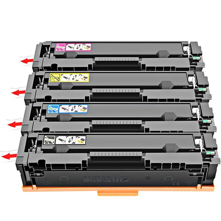 4 db-os festékkazetta, CHIP CAN NÉLKÜL 055A fekete, kék, piros, sárga többszínű 8700 kompatibilis oldalak Canon i-SENSYS LBP 660 sorozat LBP 664Cx / LBP 663Cdw / LBP 662Cdw / MF7740 / MF7740 43Cdw / MF 742Cdw/ MF 741Cdw