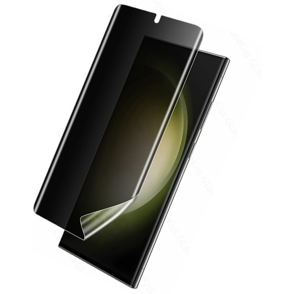 Folie de protectie ecran compatibila cu Samsung S23 Ultra, Privacy Hydrogel din silicon, TPU, acopera tot ecranul, transparenta, PlanetPhone®