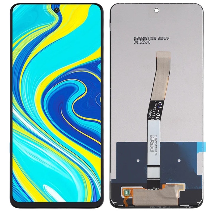 Display pentru Xiaomi Redmi Note 9 Pro, IPS, Negru, LCD, Ecran Tactil