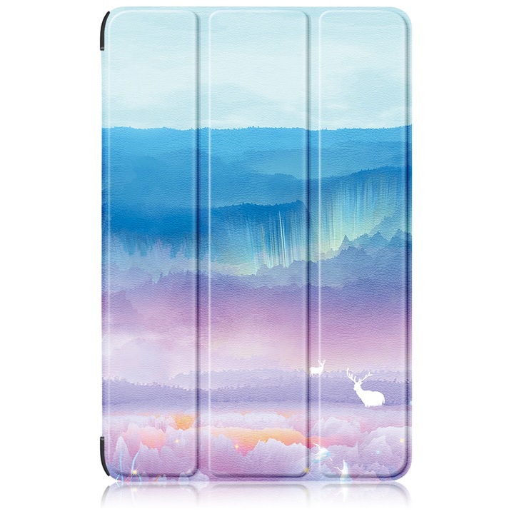 Natty Pell prémium védőtok, kompatibilis a Samsung Galaxy Tab S9/S9 FE akrillal - Rainbow