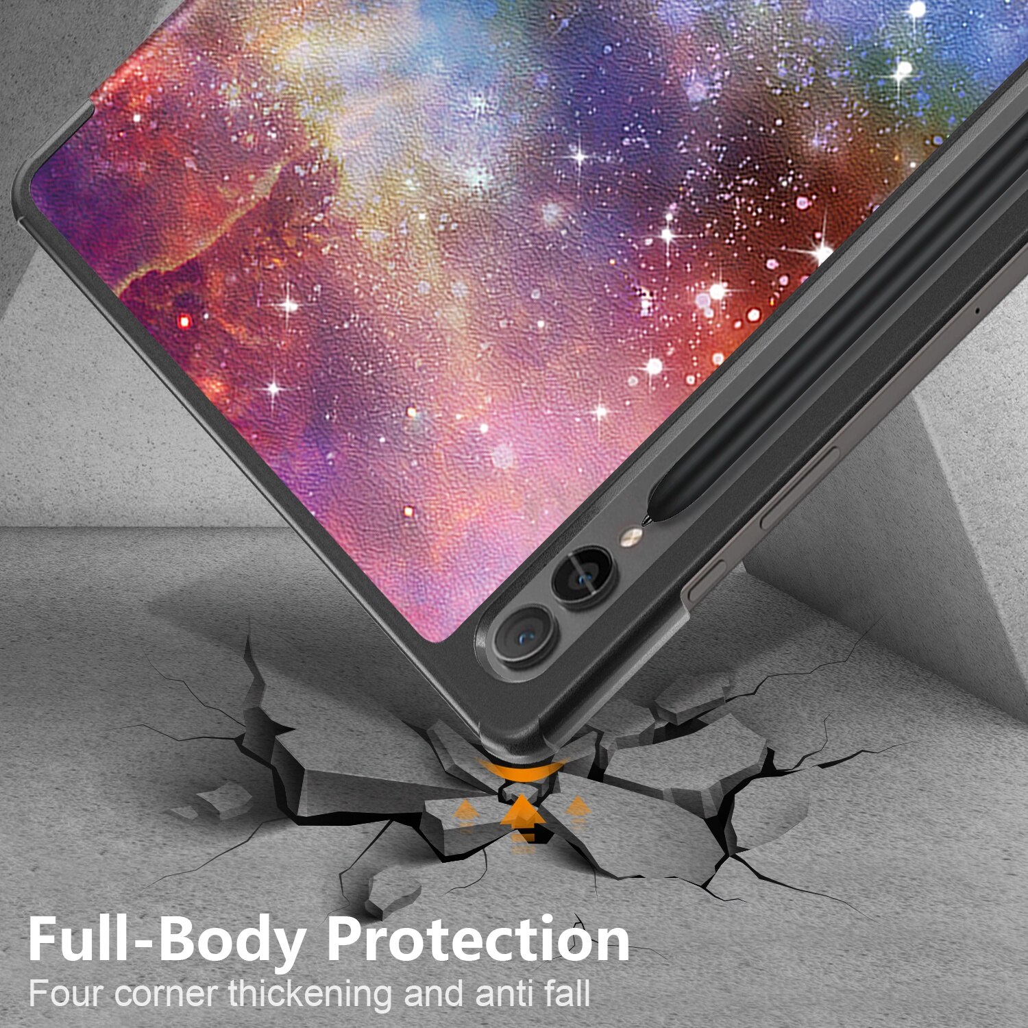 Husa de protectie premium Natty Pell, Compatibila cu Samsung Galaxy Tab S9+/S9 FE Plus - Galaxy