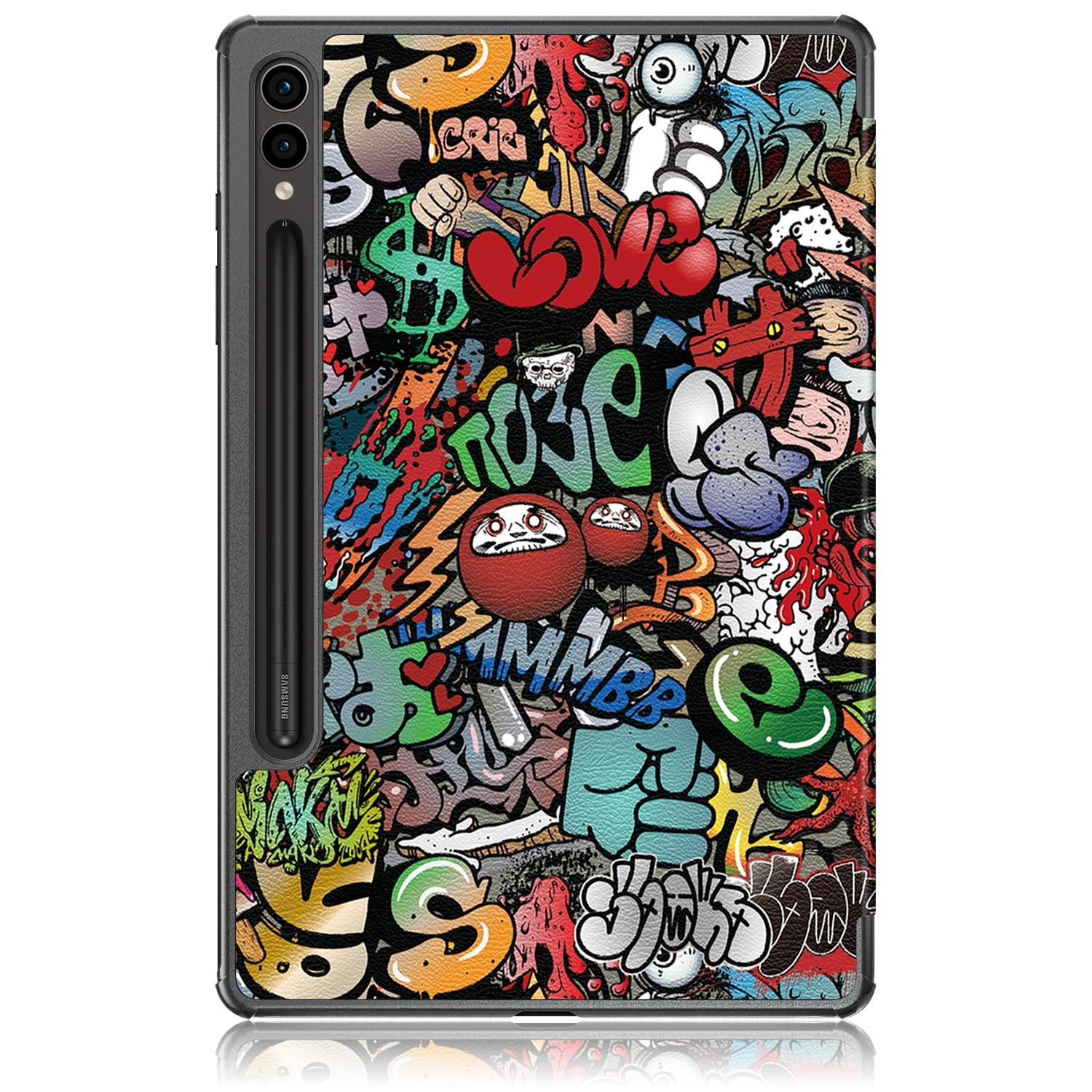 Husa de protectie premium Natty Pell, Compatibila cu Samsung Galaxy Tab S9+/S9 FE Plus - Graffiti