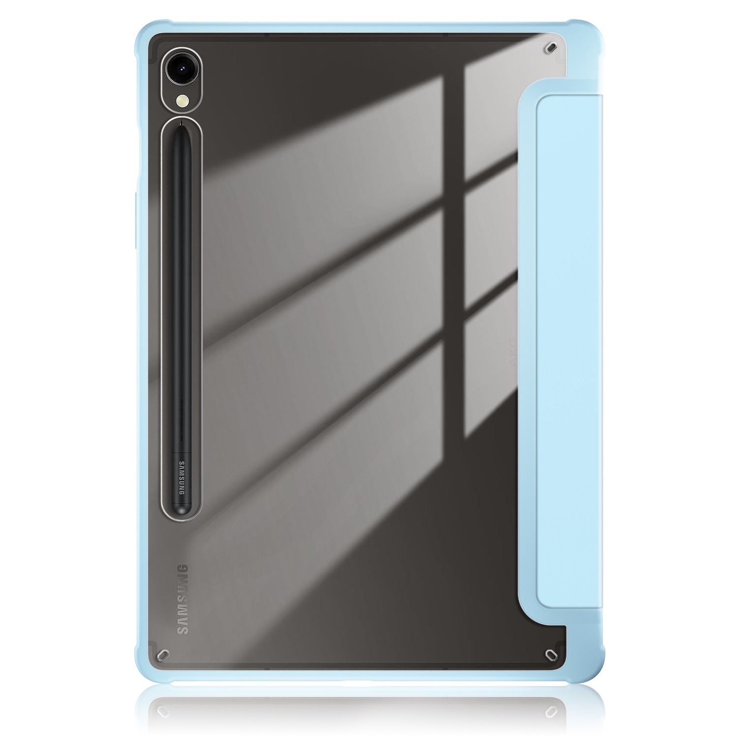 Husa de protectie premium Natty Pell, Compatibila cu Samsung Galaxy Tab S9/S9 FE Acrylic - Albastru Deschis