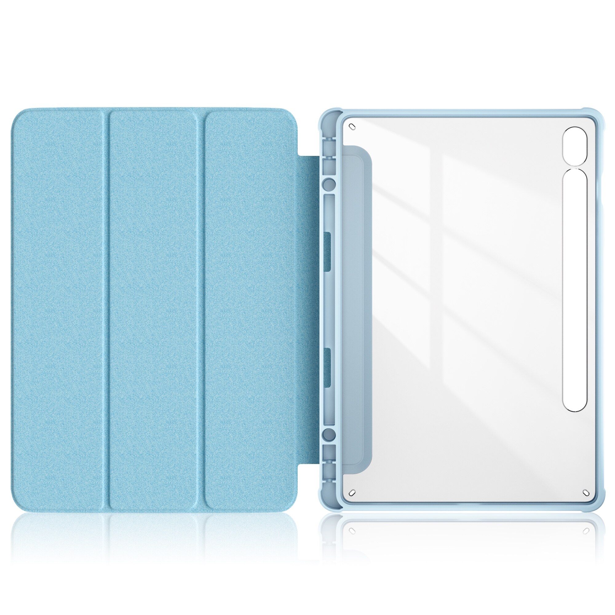 Husa de protectie premium Natty Pell, Compatibila cu Samsung Galaxy Tab S9/S9 FE Acrylic - Albastru Deschis