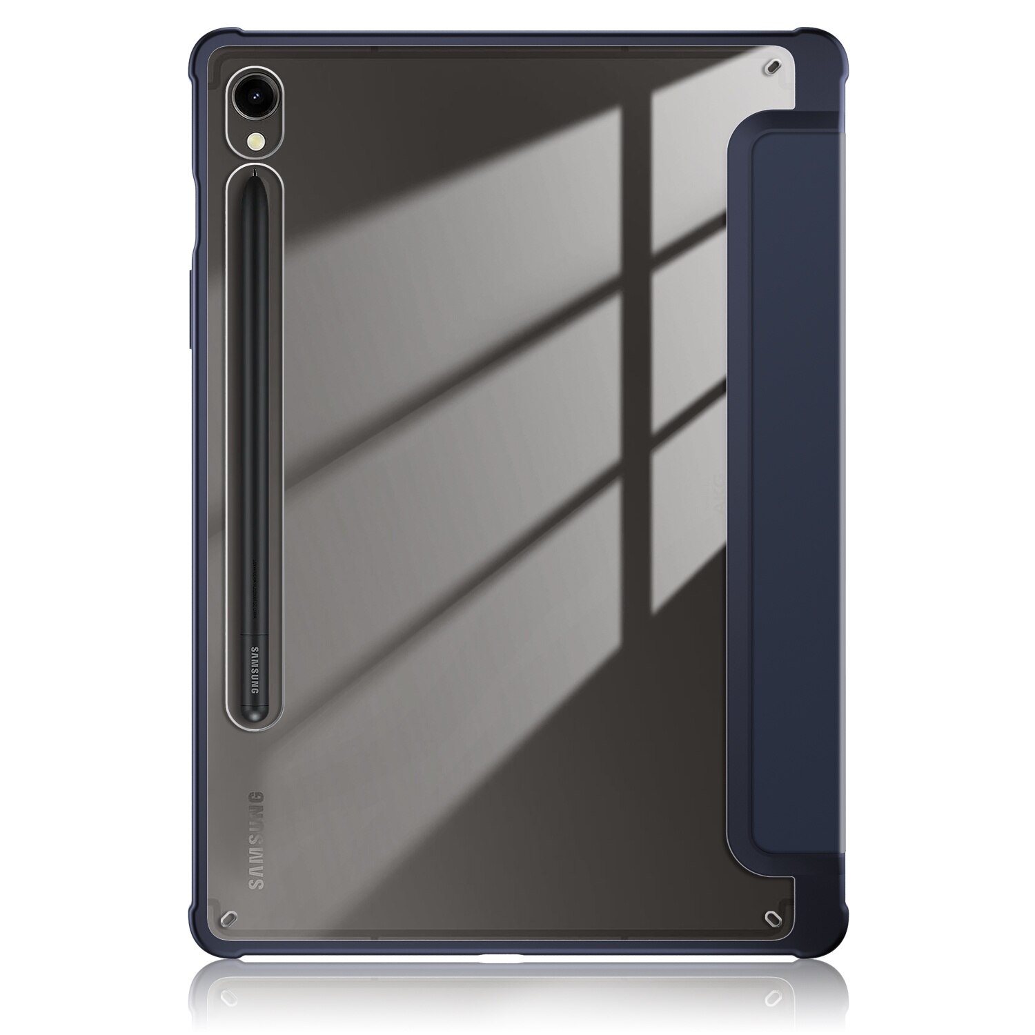 Husa de protectie premium Natty Pell, Compatibila cu Samsung Galaxy Tab S9/S9 FE Acrylic - Albastru