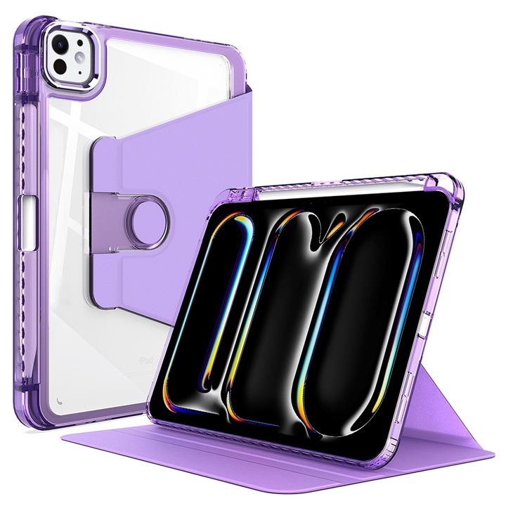 Husa pentru iPad Pro 11 (2024) - Techsuit Crystal Vision - Purple