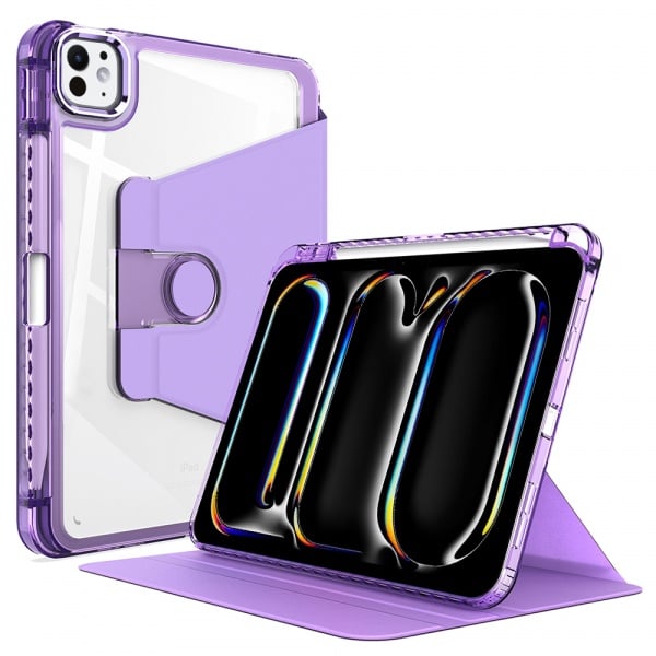 Husa pentru iPad Pro 11 (2024) - Techsuit Crystal Vision - Purple