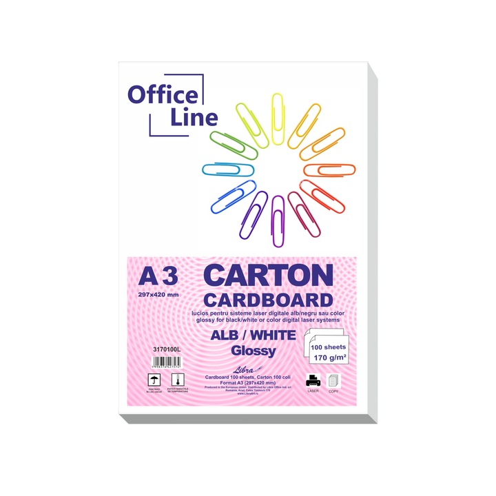 Carton alb A3 170 gr LUCIOS 100 coli/top