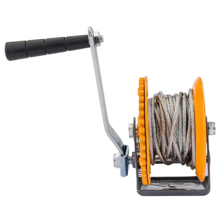 Troliu manual cu cablu de 1133kg si 10 metri de cablu