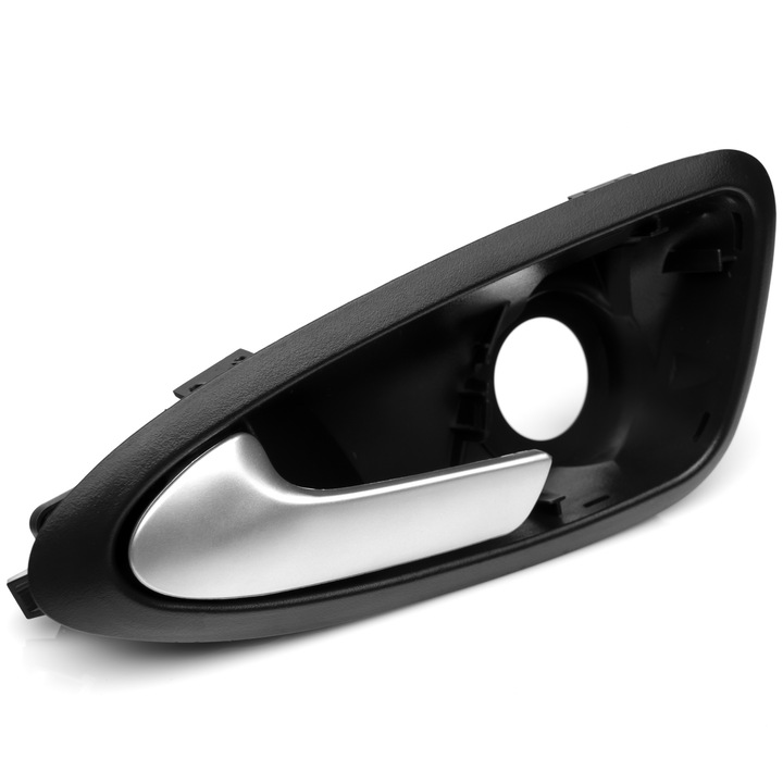 Belső ajtónyitó kilincs, Seat Ibiza IV-hez, első, bal, 6J1837113AAH1, műanyag, fekete/ezüst