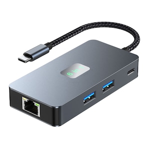 Hub USB 6 in 1 MAROVIO®, 1 x USB Type-C (intrare) / 1 x US Type-C PD 100W / 3 x USB 3.2 / 1 x HDMI 4K@60Hz / 1 x RJ45 10/100/1000 Mbps