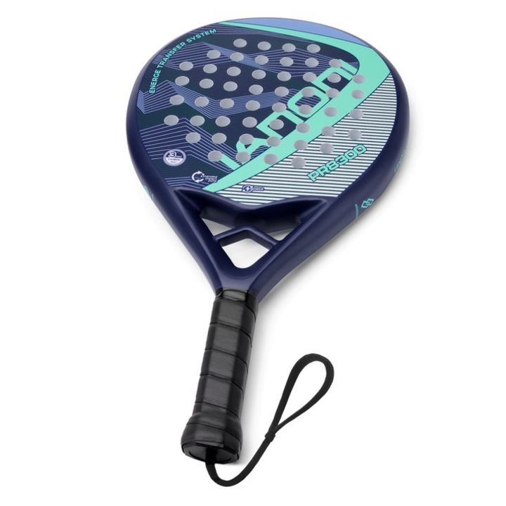 Racheta padel, Ianoni PR-8210, constructie carbon, neagra cu verde