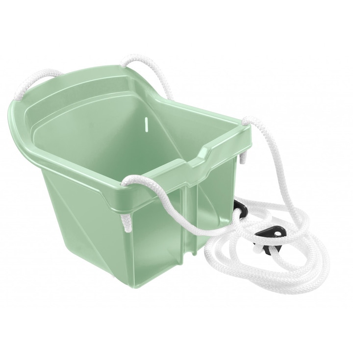 Klasszikus műanyag gyerek hinta - zöld színben