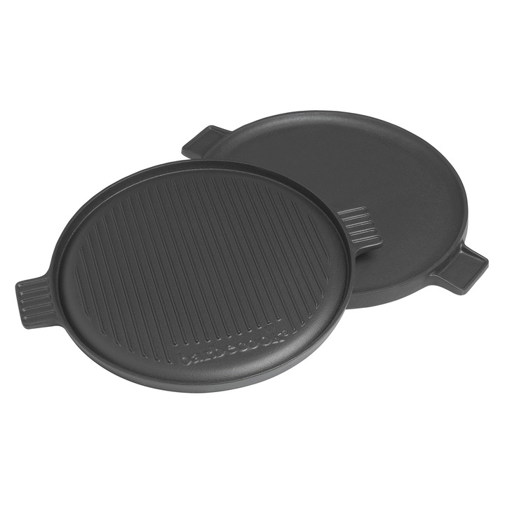 Barbecook BC-ACC-7087 емайлирана чугунена грил плоча, двулицева, кръгла, 35см