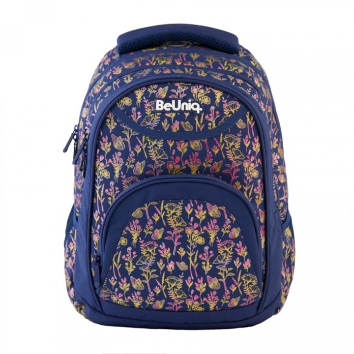 Ученическа раница PASO BEUNIQ, разделена на отделения, светлоотразителни елементи, 41x31x16см