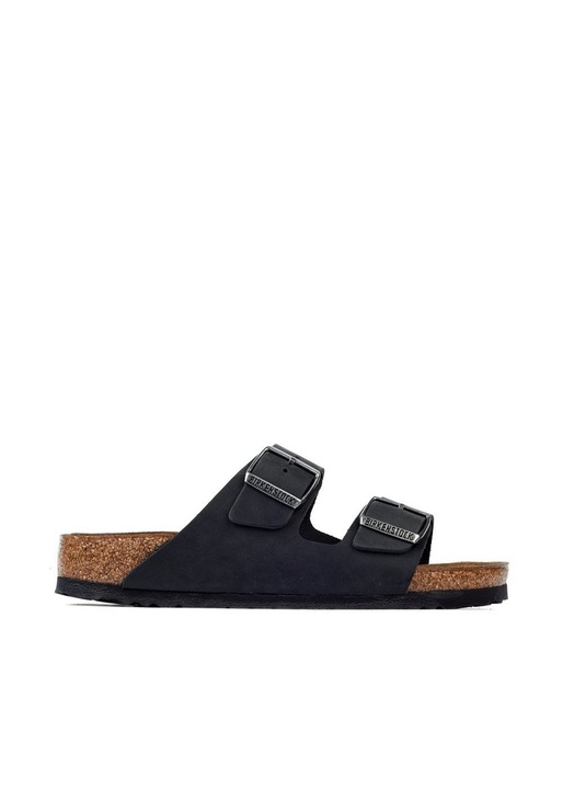 Papuci Birkenstock Arizona Oiled, Piele naturala, Negru, 35 EU
