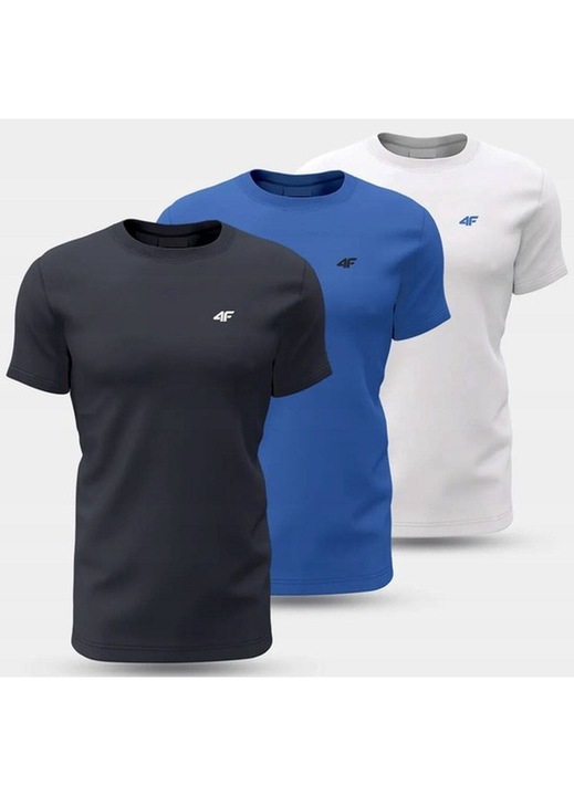 3 db-os férfi póló szett 4F, pamut, többszínű, L