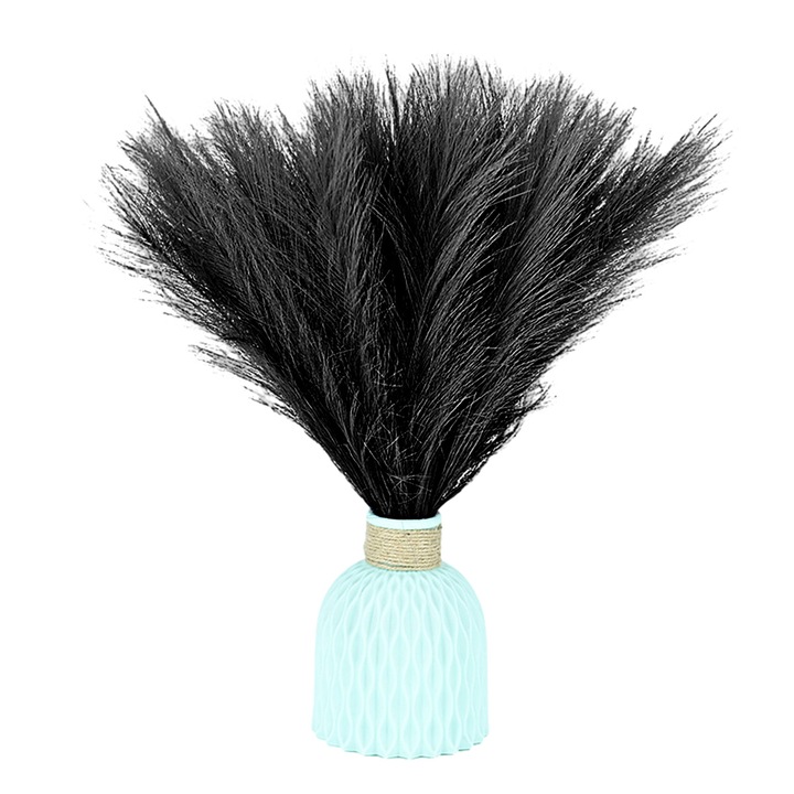 Комплект от 28 нишки трева Pampas QttvbTna, суха, черна, 40-45см