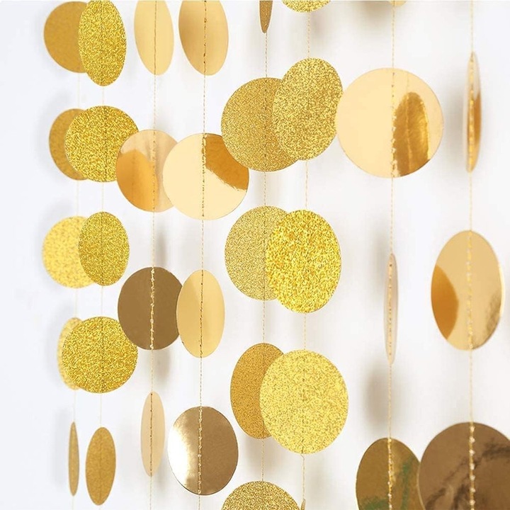 Set decoratiuni petrecere QttvbTna, plastic, multicolor, 400cm