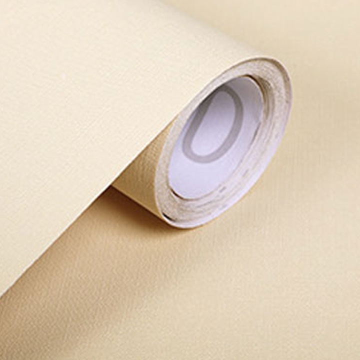 Levehető tapéta, QttvbTna, PVC, víz/olajálló, 300 x 60 cm, bézs