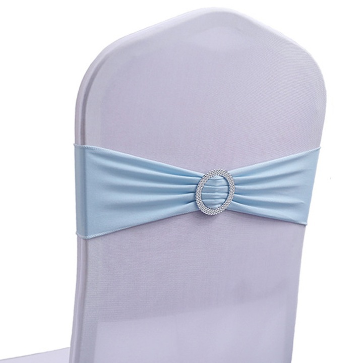 Комплект от 20 декоративни дъги за стол QttvbTna, Сатен, Син