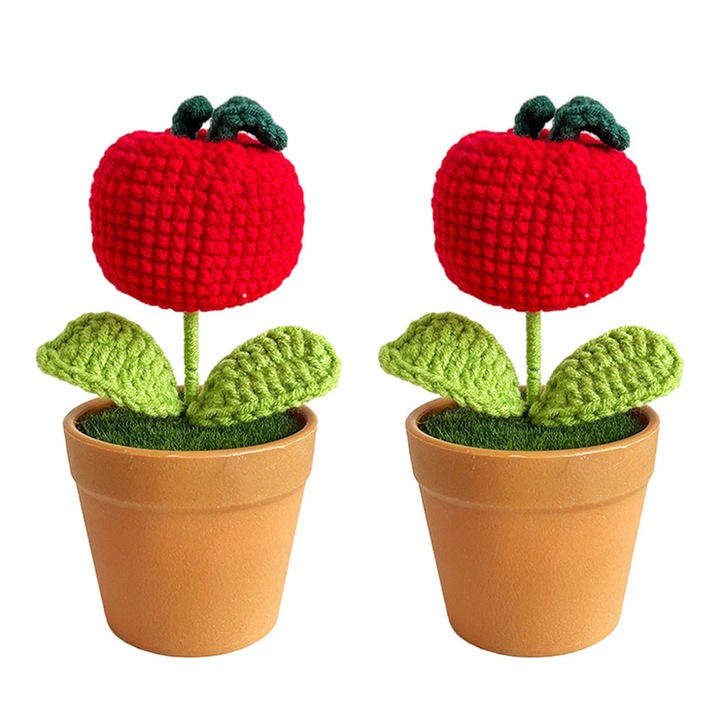 Set 2 ghivece decorative, forma soare si mar, multicolor, 7x14cm