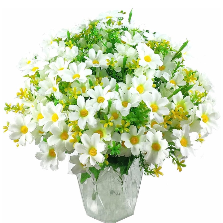 Комплект от 6 букета изкуствени цветя QttvbTna, Многоцветни