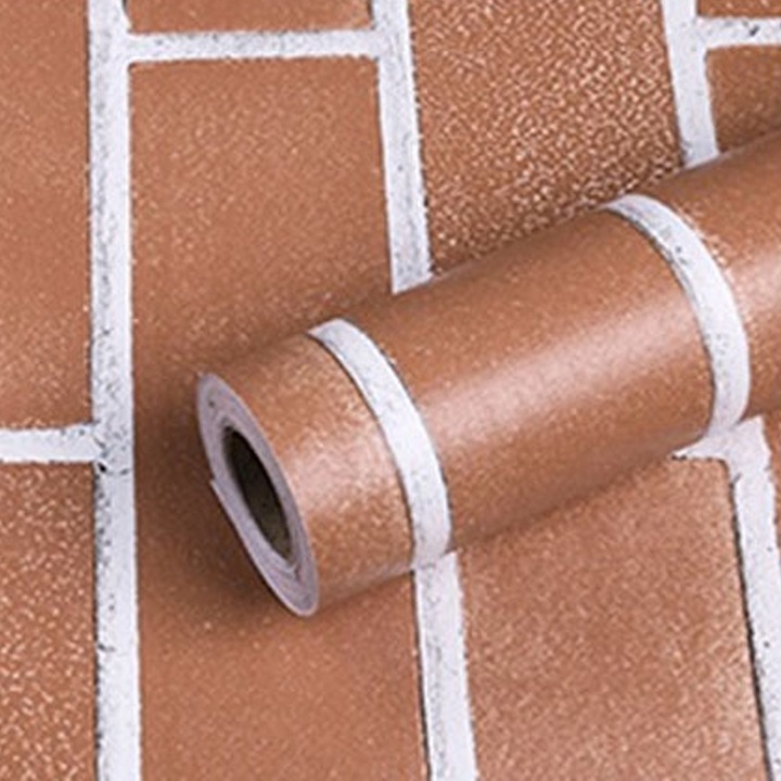 Öntapadó tapéta, PVC, tégla megjelenés, 0,45x10m