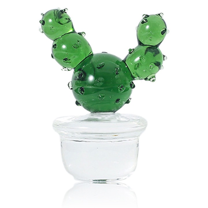 Figurina de cactus din sticla realizata manual Statuie in miniatura cactus din sticla Decor pentru acasa pentru copii Cadou pentru femei